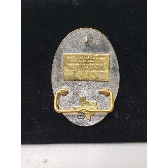 Vintage Creative Castings Arizona Weights & Measures Inspector Brass Belt Buckle - Picture 4 of 7